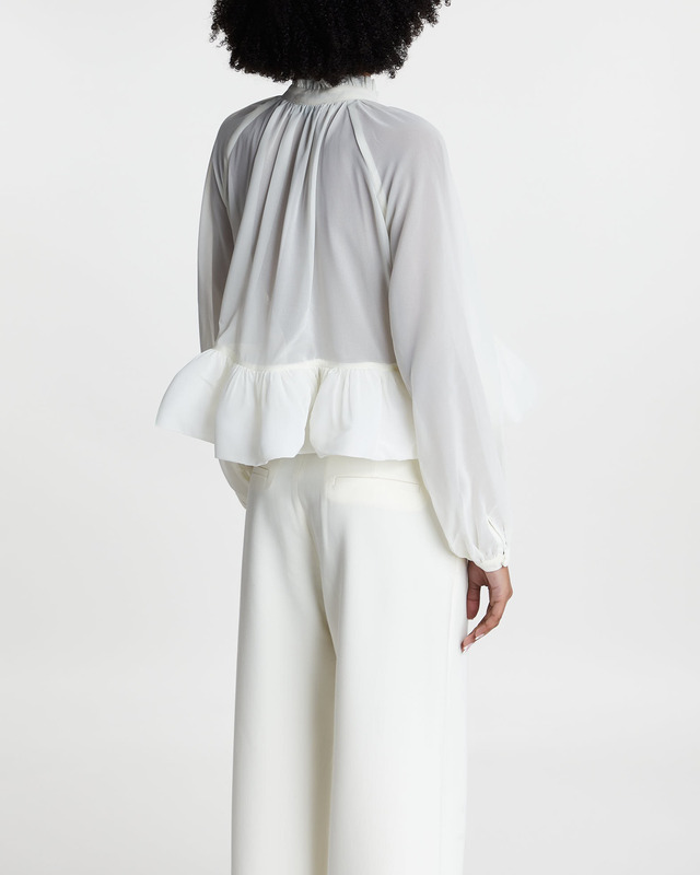 Malina Blouse Alva Frill Vanilj M