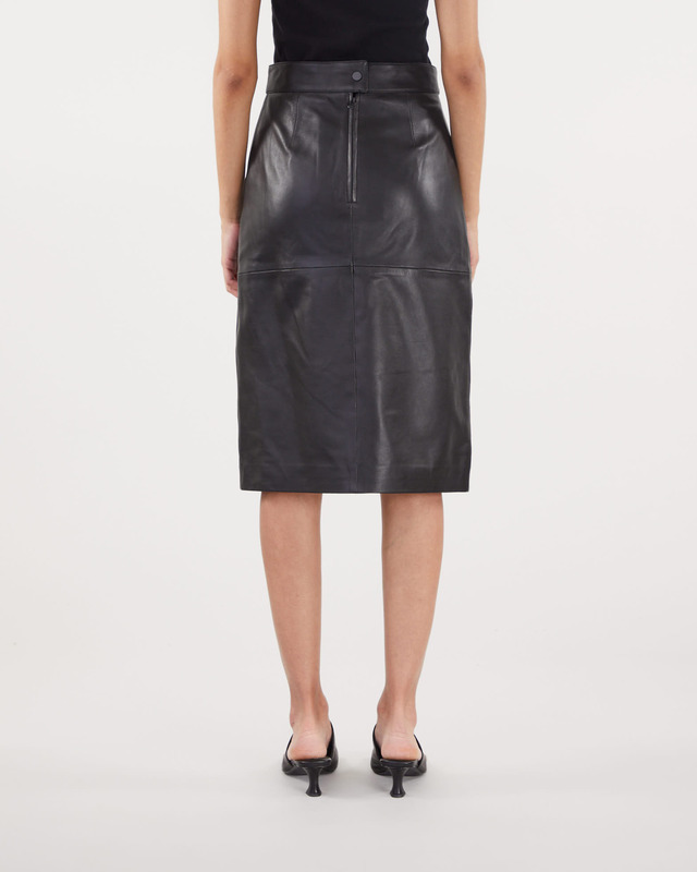 By Malina Leather Skirt  Black XS