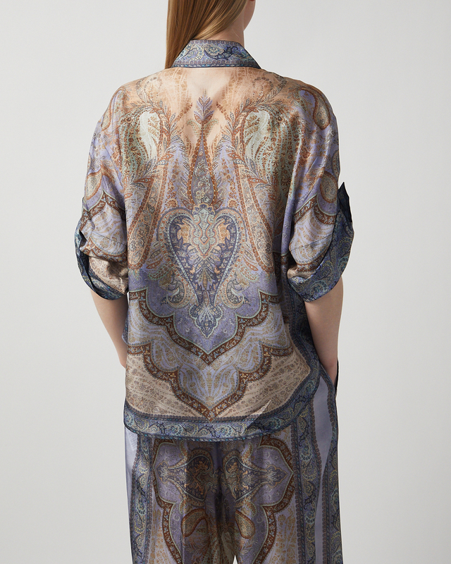 Zimmermann Shirt Wanderlust Short Sleeve Blue 2 (M-L)