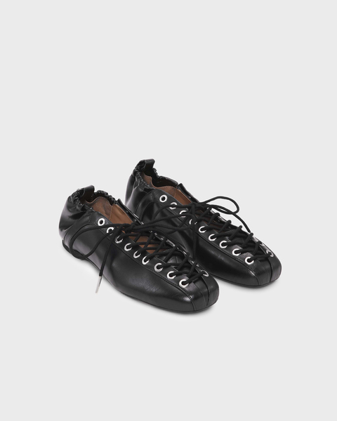Ballerina Eyelets Lace Up Crinkle Oleatex Svart 2