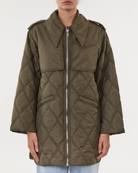 Jacket Ripstop Quilt Midi Khaki green 1