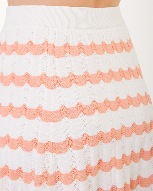 By Malina Skirt Hollow Peach Stripe Peach S