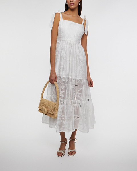 Dress Adri Embroidered Maxi  White 2