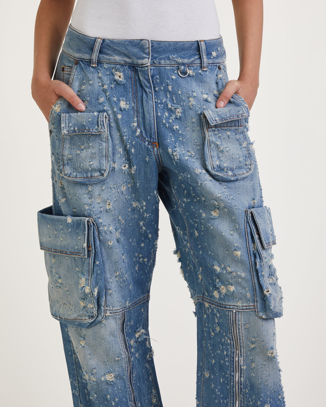 Acne Studios Jeans Distressed Cargo Mid blue  34