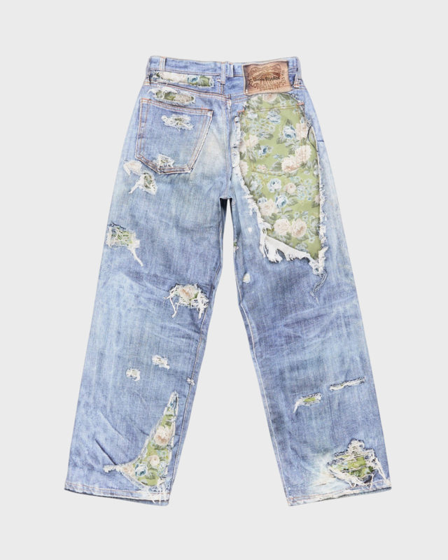 Acne Studios Jeans Trompe-L’œil 1981 Blå/grønn XXXS
