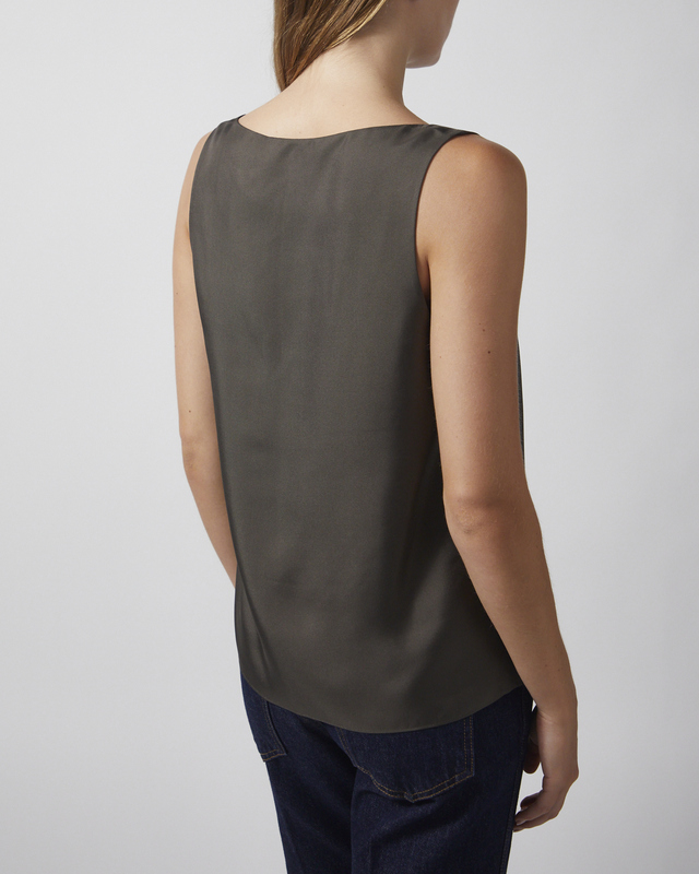 RÓHE Top Silk Scoop-neck 42