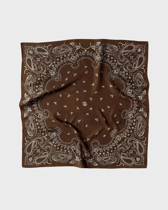 Le Scarf Skjerf Paisley Mocha Mousse 65x65 ONESIZE