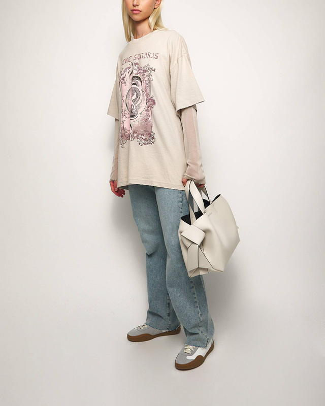 Acne Studios T-Shirt Layered Print Mesh Grey XS