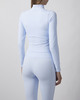 Sporty & Rich Topp Signature Logo Sports Quarter Zip Light Blue S