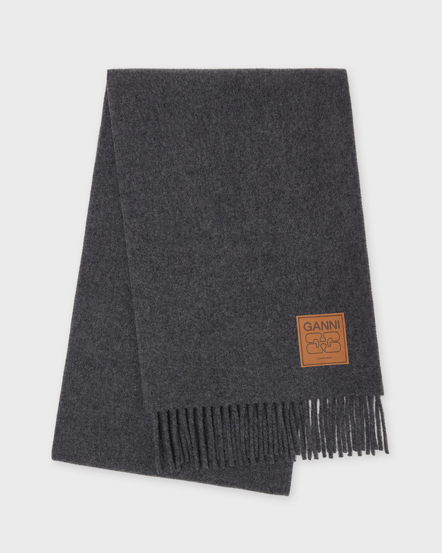 Ganni Scarf Double Face Wool  Paloma melange ONESIZE