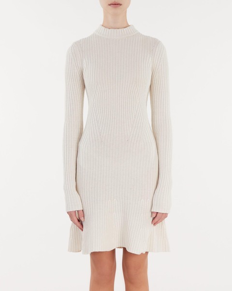 Klänning Plaited Rib Sweater Dress Bone 1