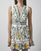 FARM Rio Kjole Emily Floral Tapestry Mini Offwhite XS