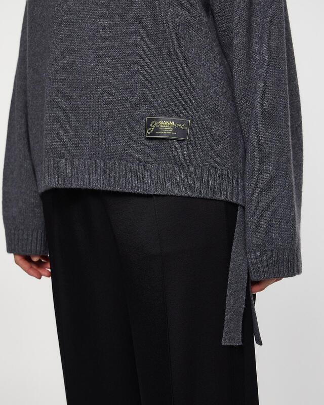 Ganni Sweater Future Wool Mix Oversized O-neck Phantom  L-XL