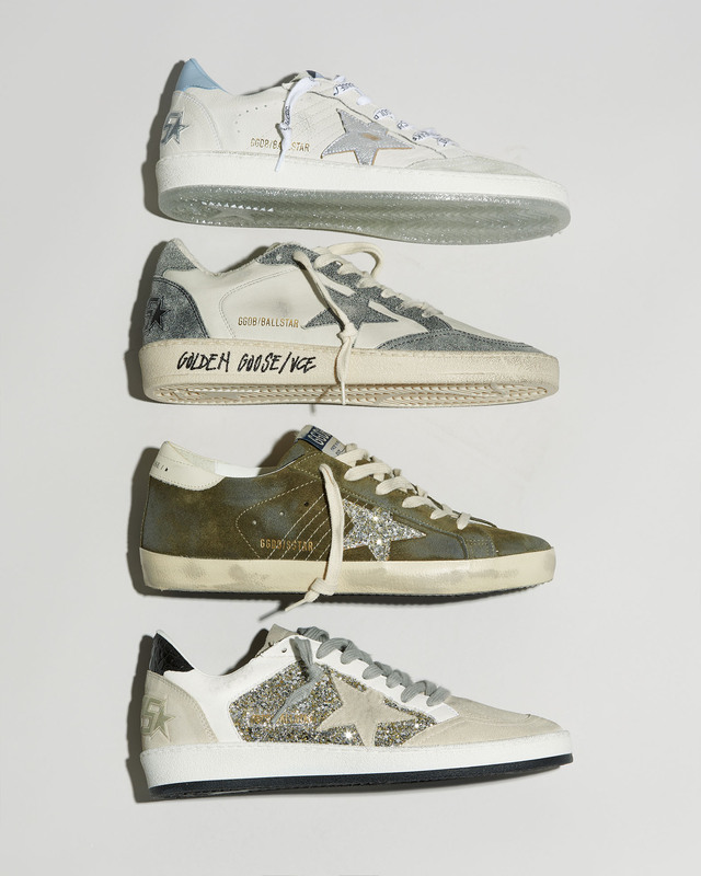 Golden Goose Deluxe Brand Sneakers Super Star Glitter Leather Olivgrön EUR 39