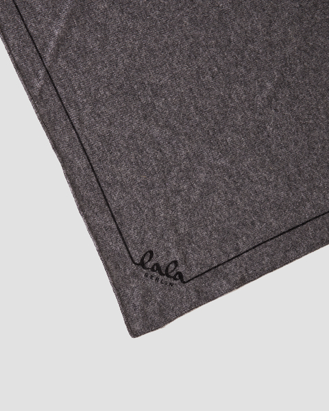 Cashmere scarf Triangle Solid Dark grey 1