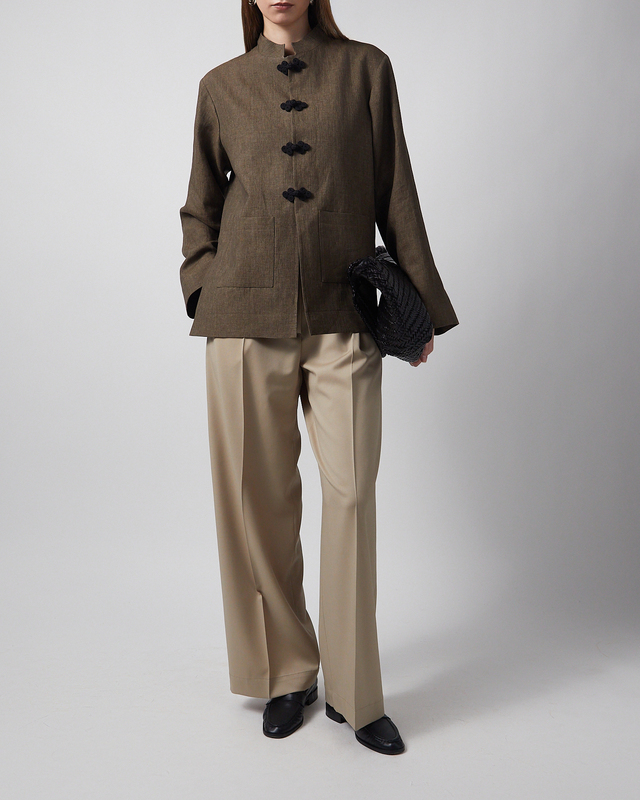 RÓHE Jacka Pankou Closure Linen Brun 34