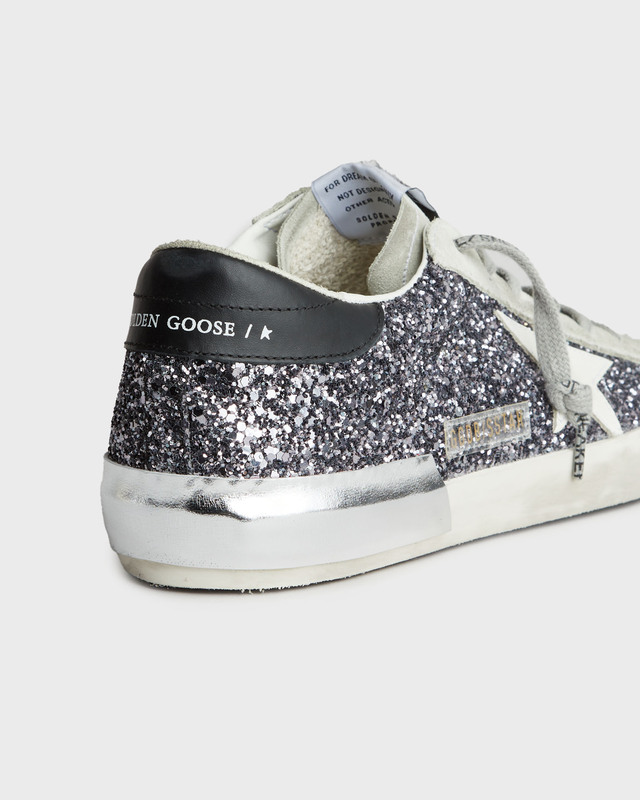 Golden Goose Deluxe Brand Sneakers Super Star Glitter Leather Antracite grå EUR 39