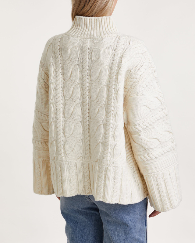 Dagmar Tröja Cable Knit  Vit XS