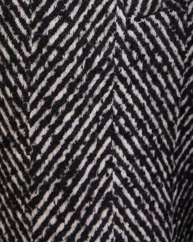 Ganni Kappa Herringbone Wool  Svart 34