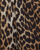 Ganni Dress Printed Cotton Tie Strap Midi  Leopard 42