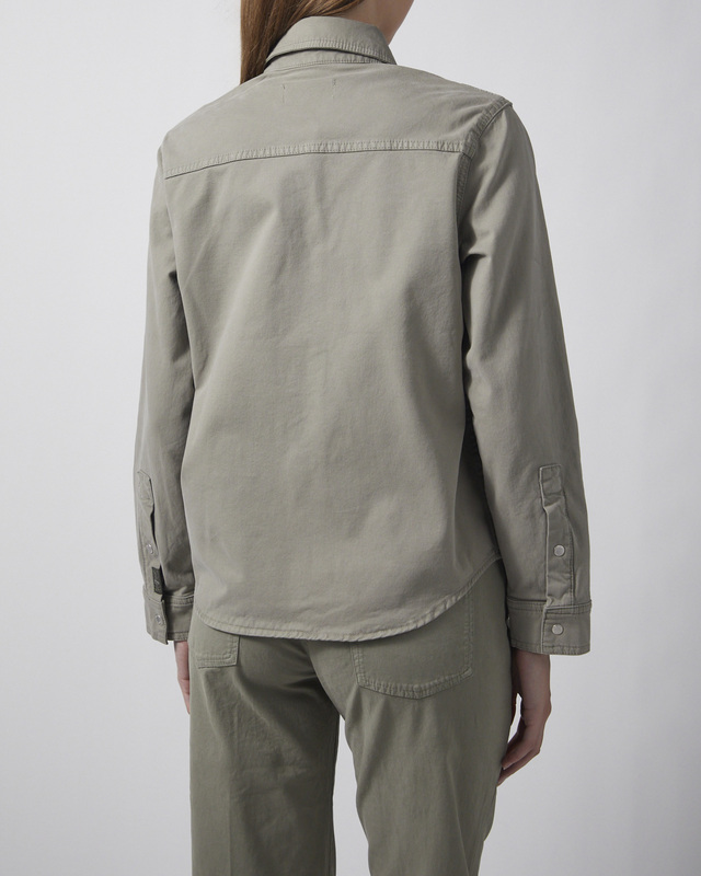 7 For All Mankind Skjorte Classic Comfort Twill Military Khaki L
