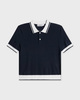 J Lindeberg Top Polo Polly Pointelle Navy S