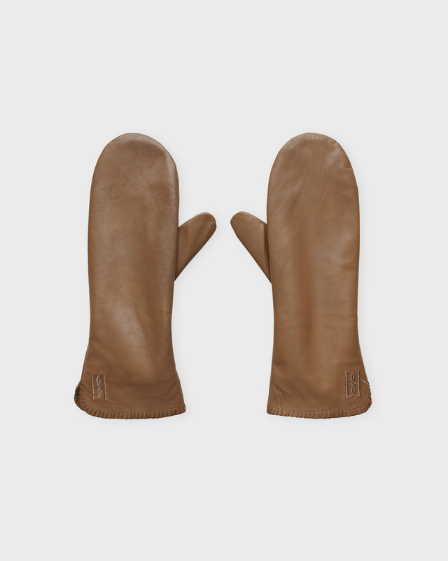 By Malene Birger Gloves Ginnyl Leather Beige/brun L