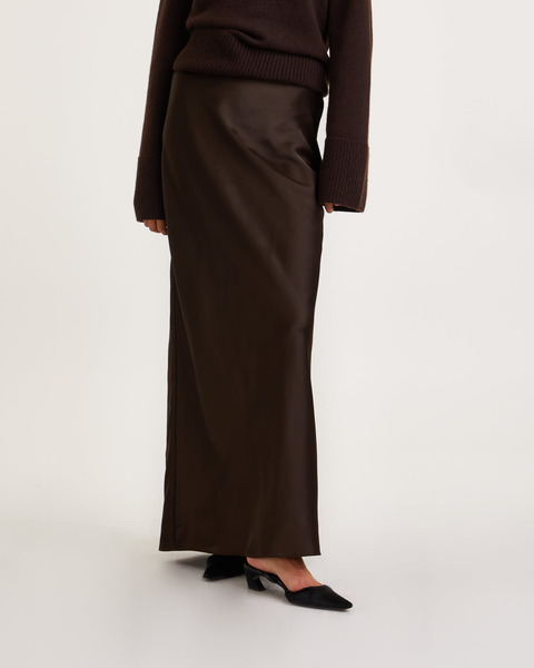 Skirt Cielo Long Dark brown 2