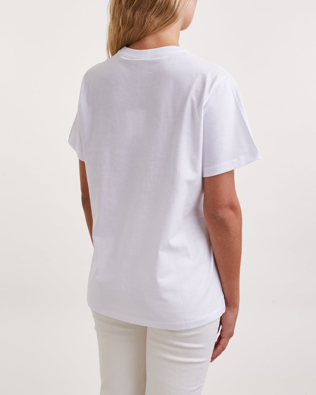 Ganni T-Shirt Basic Jersey Peach Relaxed  Vit M