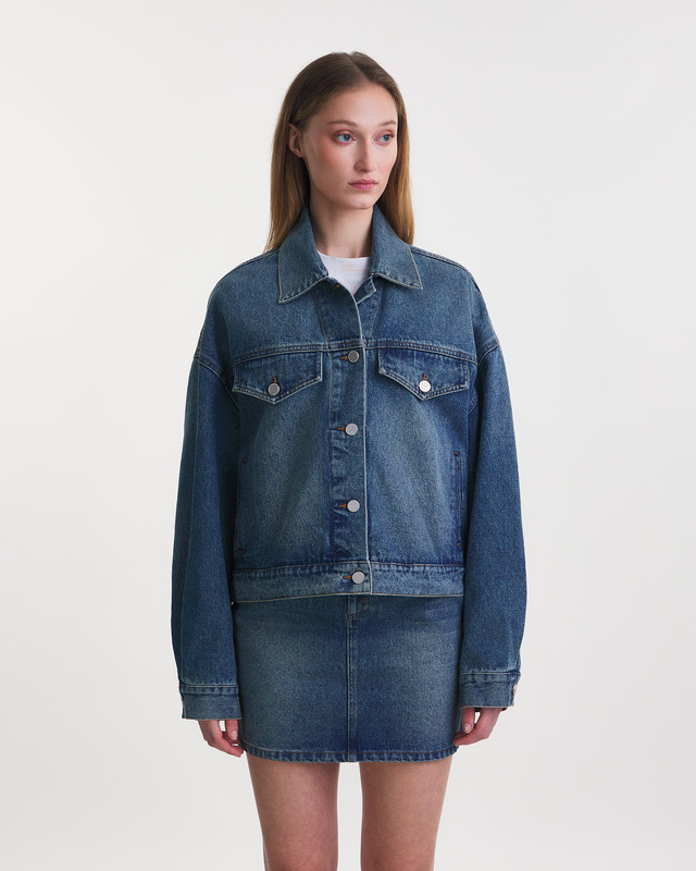 Wakakuu Icons Jacket Lucky Denim Blå S
