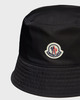Moncler Hat Bucket Cotton Blend Grå L