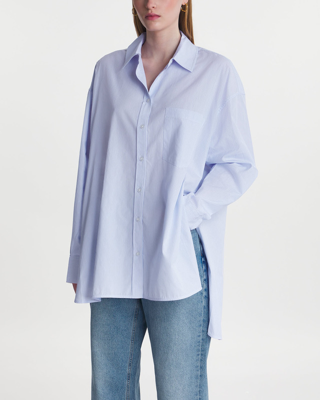 Anine Bing Shirt Chrissy Blue/White L