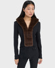 ROTATE  FAUX FUR COLLAR CARDIGAN 40