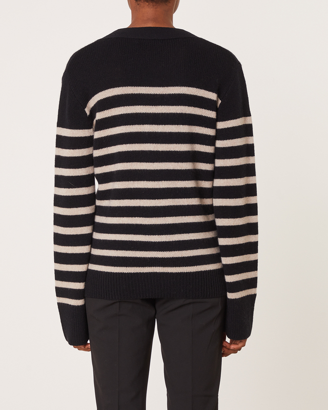Lisa Yang Cashmerekofta Daphne  Svart/beige  2 (M-L)