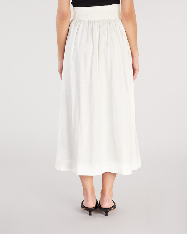 Wakakuu Icons Skirt Linen Wrap White L