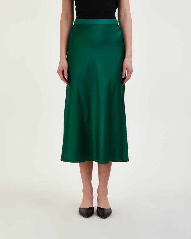 Ahlvar Gallery Kjol Hana Satin Grön S