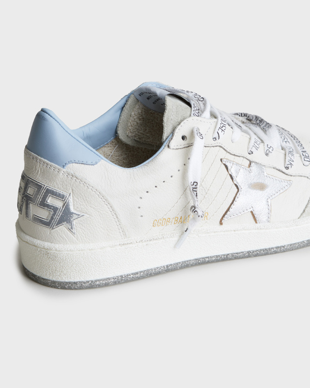 Golden Goose Deluxe Brand Sneakers Ball Star Laminated Star Leather Vit/blå EUR 39