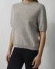Soft Goat T-skjorte Brushed Short Sleeve Greige L