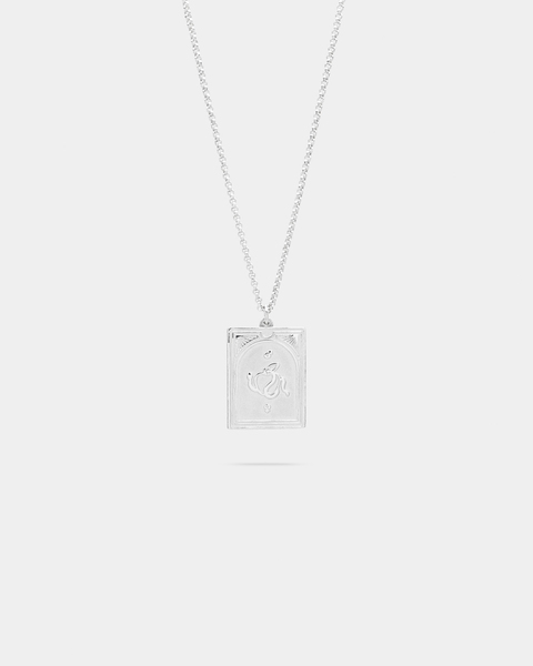 Necklace Tarot Lovers Pendant Silver 1