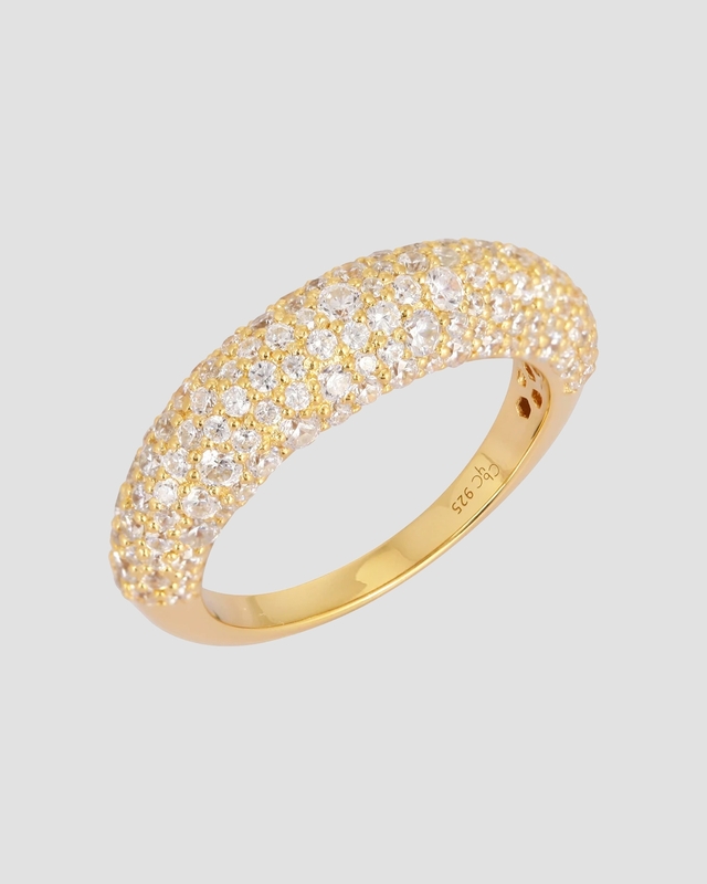 CBYC Ring Mini Pebble  Guld/vit 54