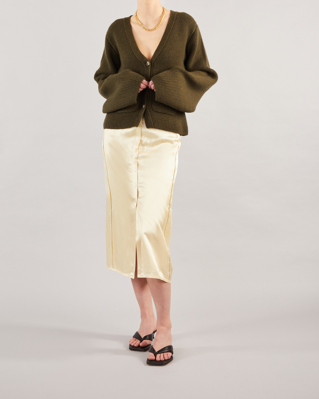 Acne Studios Light Satin Skirt Yellow 36