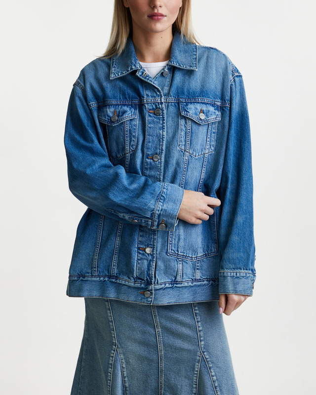Ganni Jacka Tint Denim Oversized  Light denim XS-S