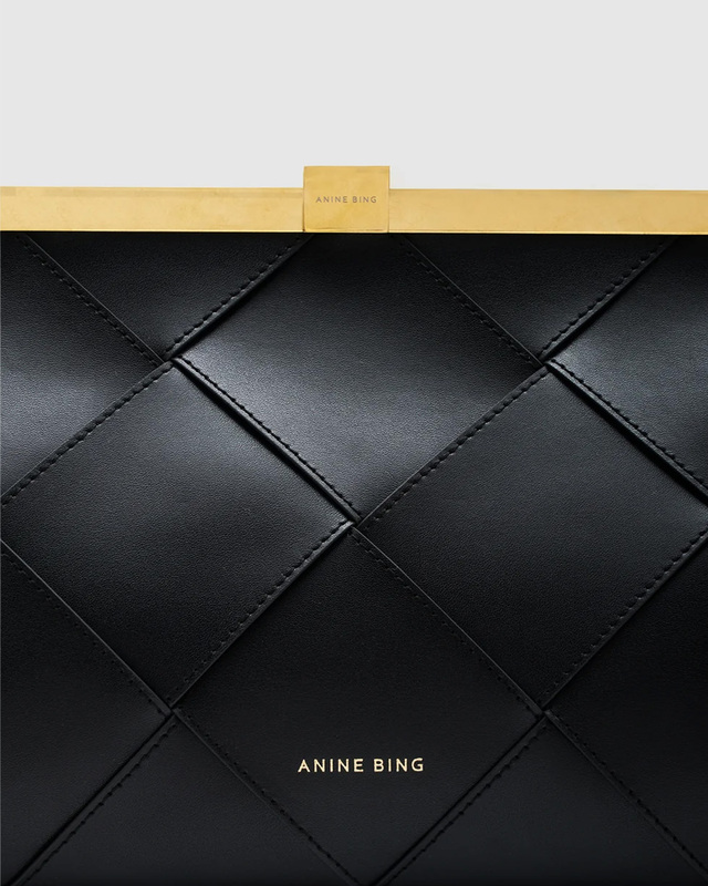 Anine Bing Clutch Anine Braided Leather Black ONESIZE