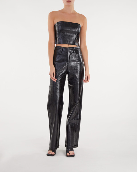 Tube Top PU Svart 2