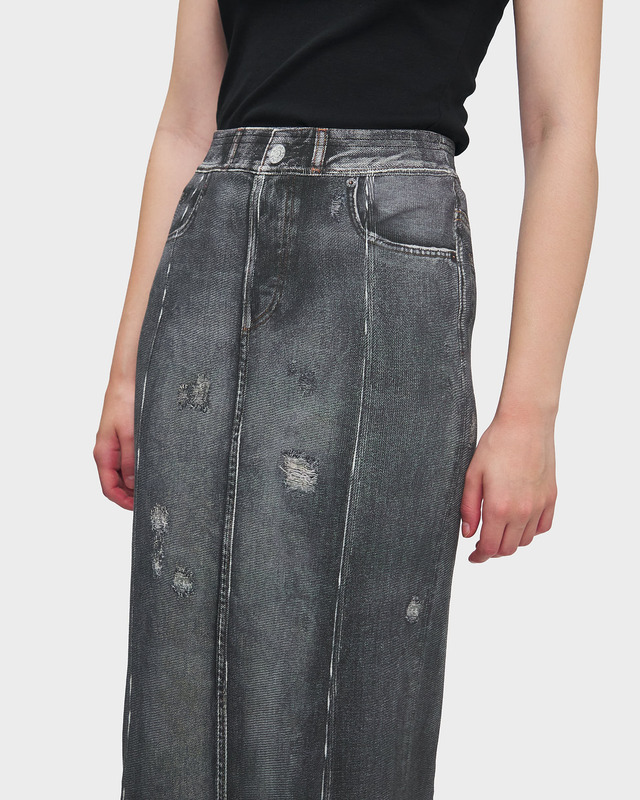 Acne Studios Skirt Denim Print Vintage black S