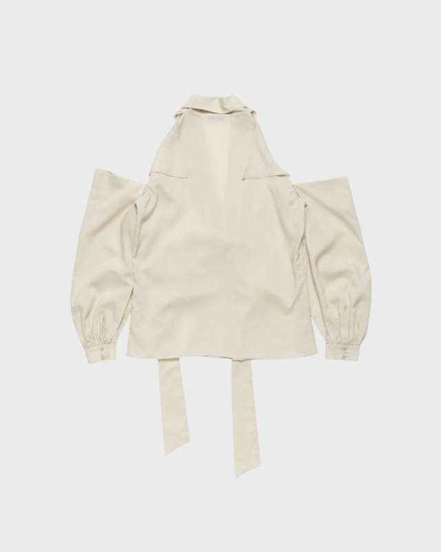 Acne Studios Blouse Cut-Out Bow Light beige 38