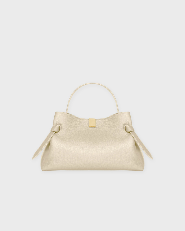 YUZEFI Väska Gyoza Pebble Grain Leather Creme ONESIZE