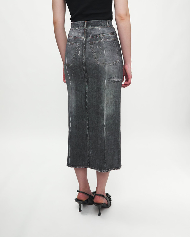 Acne Studios Skirt Denim Print Vintage black S