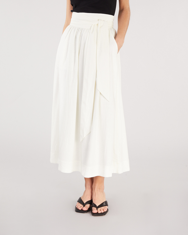 Wakakuu Icons Skirt Linen Wrap White L