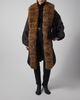 ROTATE Birger Christensen Coat Faux Fur Collar Espresso 38